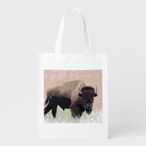 Buffalo  Bison Grocery Bag
