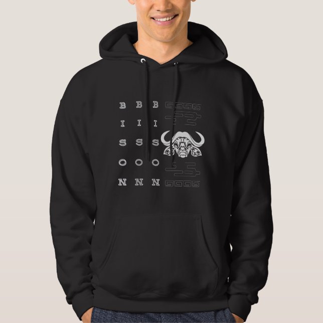 buffalo bison in aesthetic logo  hoodie