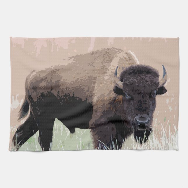 Buffalo / Bison Kitchen Towel (Horizontal)