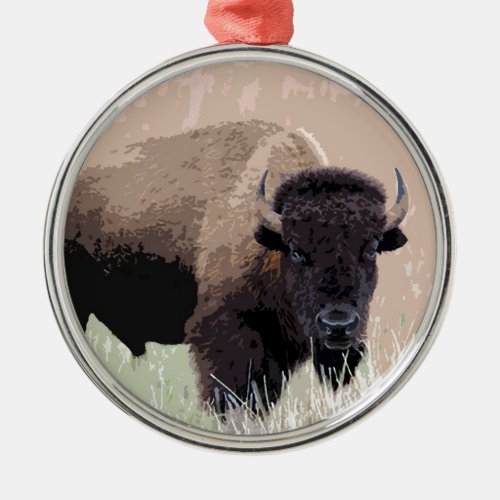 Buffalo  Bison Metal Ornament