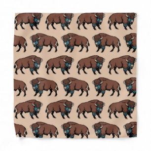 Buffalo Bison Pattern Bandana