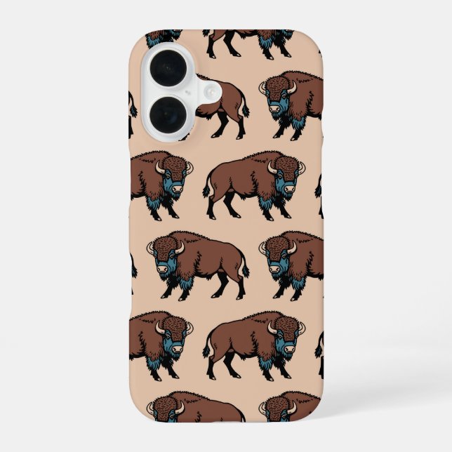 Buffalo Bison Pattern Iphone Case (Back)