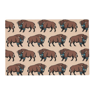 Buffalo Bison Pattern Placemat