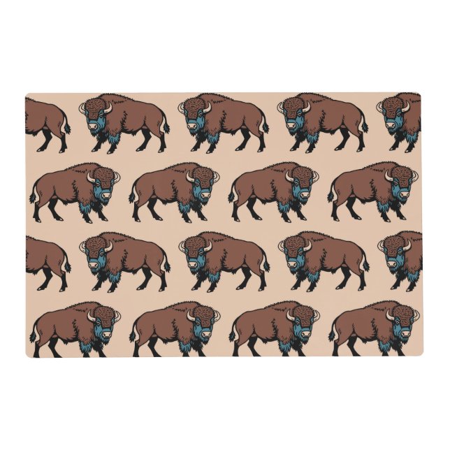 Buffalo Bison Pattern Placemat (Front)