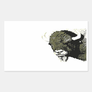 Buffalo - Bison Rectangular Sticker