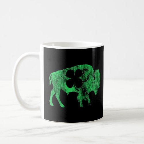 Buffalo Bison Shamrock St Patricks Day  Saint Pad Coffee Mug