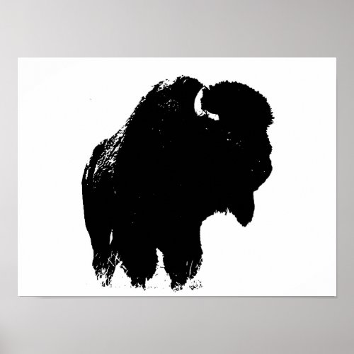 Buffalo Bison Silhouette Poster