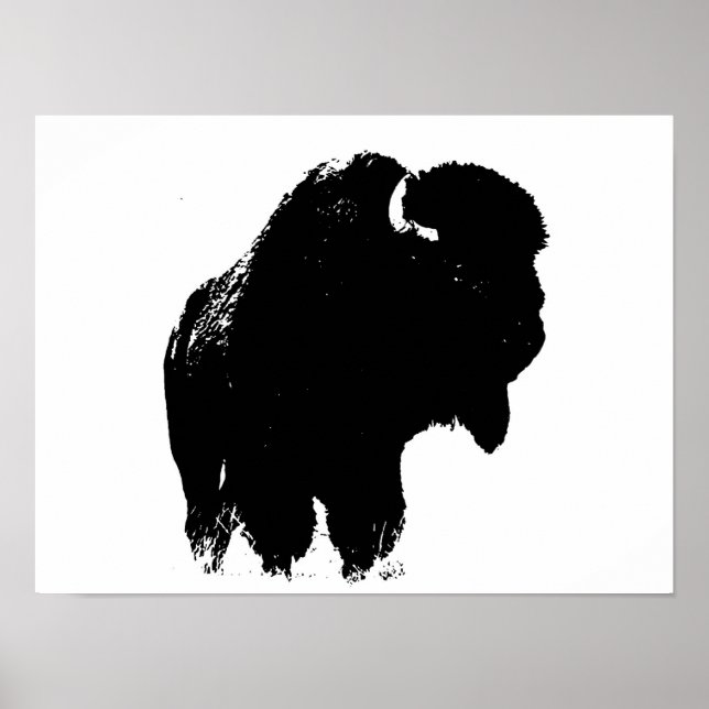 Buffalo Bison Silhouette Poster (Front)