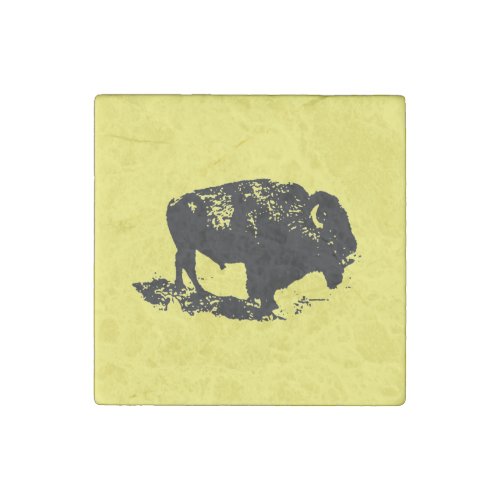 Buffalo Bison Stone Magnet