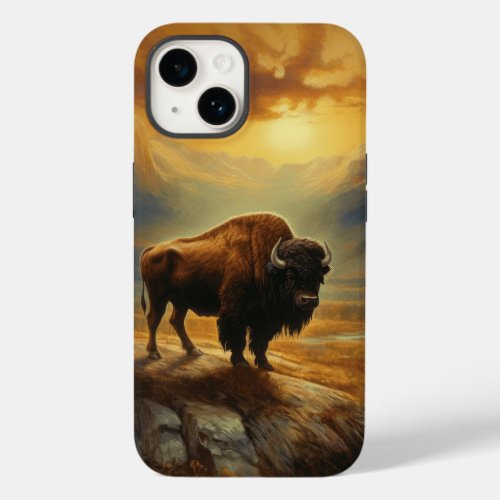 Buffalo Bison Sunset Silhouette Case_Mate iPhone 14 Case