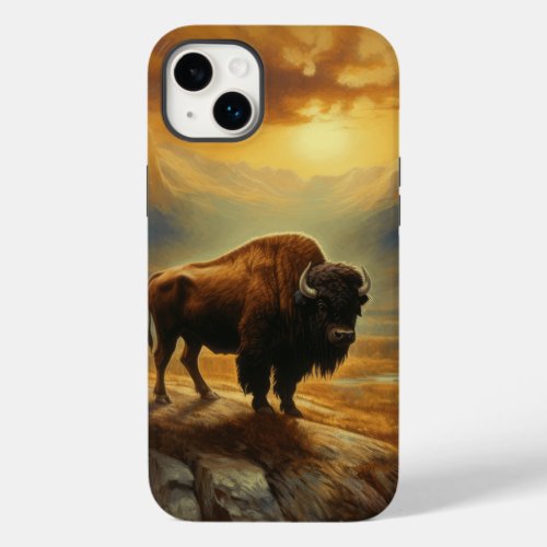 Buffalo Bison Sunset Silhouette Case_Mate iPhone 14 Plus Case