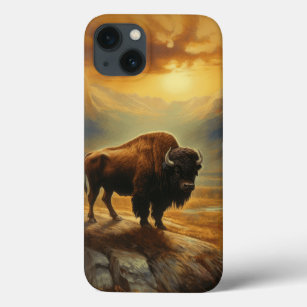 Buffalo Bison Sunset Silhouette iPhone 13 Case
