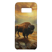 Buffalo Bison Sunset Silhouette