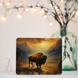 Buffalo Bison Sunset Silhouette Foam Board