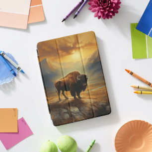 Buffalo Bison Sunset Silhouette iPad Pro Cover