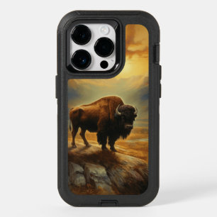 Buffalo Bison Sunset Silhouette OtterBox iPhone 14 Pro Case