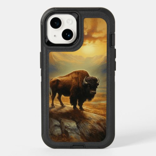 Buffalo Bison Sunset Silhouette OtterBox iPhone 14 Case
