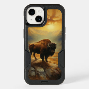 Buffalo Bison Sunset Silhouette OtterBox iPhone 14 Case