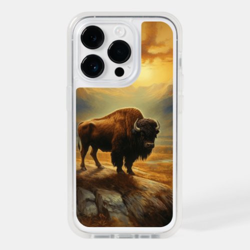 Buffalo Bison Sunset Silhouette OtterBox iPhone 14 Pro Case