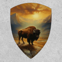 Buffalo Bison Sunset Silhouette