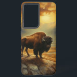 Buffalo Bison Sunset Silhouette  Samsung Galaxy S21  Case<br><div class="desc">Capture the untamed beauty of the American West with our breathtaking Sunset Buffalo Bison Silhouette Art Print. Set against a backdrop of a radiant, amber-hued sunset, a majestic buffalo bison stands proudly on the horizon, its formidable presence magnified by the golden light. This stunning artwork celebrates the spirit of the...</div>