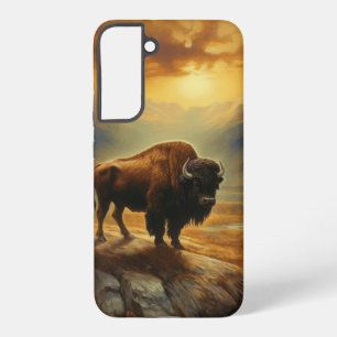 Buffalo Bison Sunset Silhouette Samsung Galaxy S22+ Case