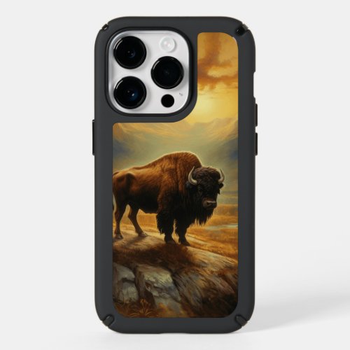 Buffalo Bison Sunset Silhouette Speck iPhone 14 Pro Case