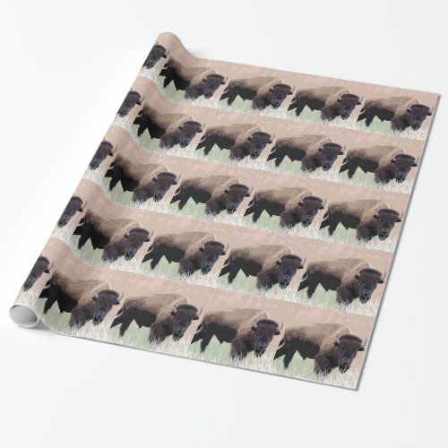 Buffalo Bison Wrapping Paper