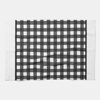 Buffalo Black And White Checkered Kitchen Towel | Zazzle