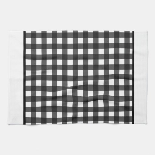 Buffalo Black And White Checkered Kitchen Towel | Zazzle
