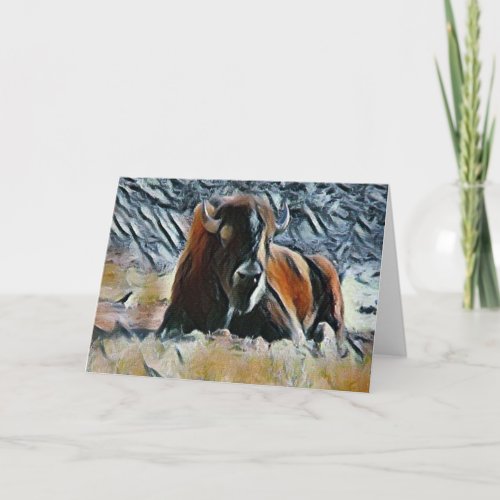 Buffalo Blank Inside Greeting Card