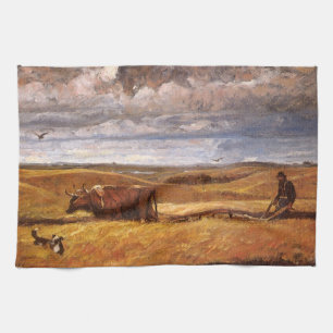 Buffalo Bones Plowed Under by Harvey Thomas Dunn Kitchen Towel