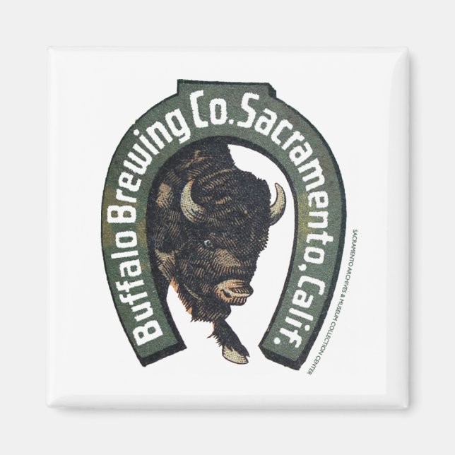 Buffalo Brewing Company, Sacramento, CA Magnet (Front)