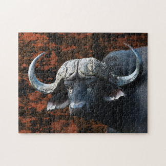 Buffalo bull wildlife animal fine art jigsaw puzzle