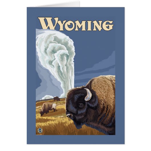 Buffalo by Old Faithful Vintage Travel Poster (Front)