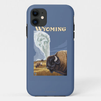 Buffalo by Old Faithful Vintage Travel Poster iPhone 11 Case