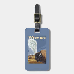Buffalo by Old Faithful Vintage Travel Poster Luggage Tag