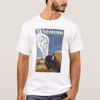 Buffalo by Old Faithful Vintage Travel Poster T-Shirt