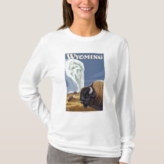 Buffalo by Old Faithful Vintage Travel Poster T-Shirt