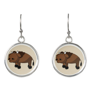 buffalo cartoon earrings