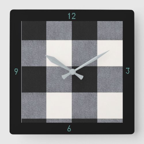 buffalo Check1 Square Wall Clock