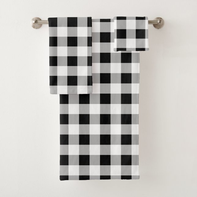 Buffalo Check Bath Towel Set (Insitu)