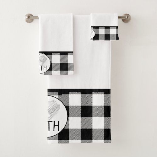 Buffalo Check Bathroom Towel Set