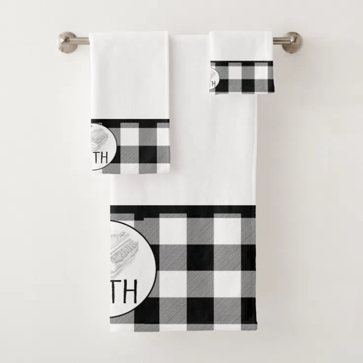 Buffalo Check Bathroom Towel Set Zazzle