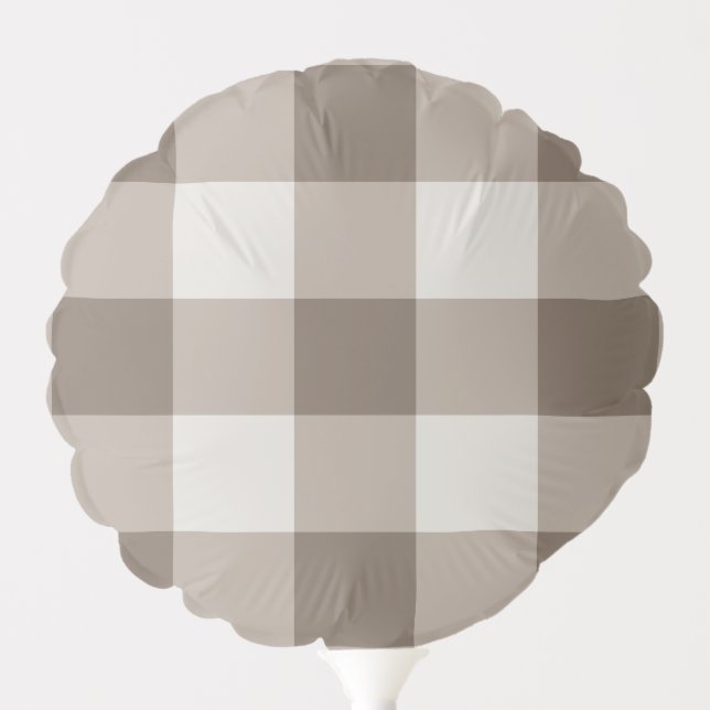 Buffalo Check Beige Cream Ivory Gingham Balloon (Front)