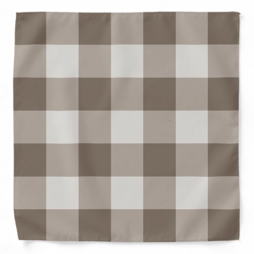 Buffalo Check Beige Cream Ivory Gingham Bandana