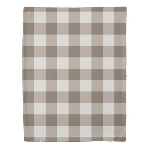 Buffalo Check Beige Cream Ivory Gingham Duvet Cover