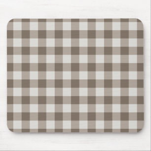 Buffalo Check Beige Cream Ivory Gingham Mouse Pad