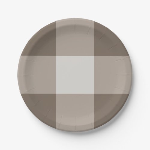 Buffalo Check Beige Cream Ivory Gingham Paper Plates