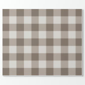 Buffalo Check Beige Cream Ivory Gingham Wrapping Paper (Flat)